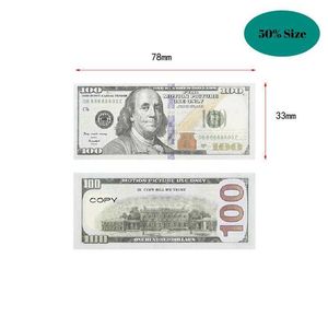 Replica US Fake money kids play toy or family game paper copy banknote 100p281o