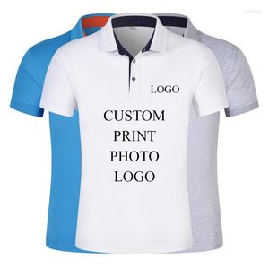 Men's Polos Summer Casual Brand Men Polo Shirt High Quality Unisex Short Sleeve Shirts Custom With Your Or Design Crop Tops