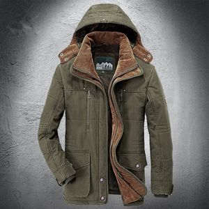 Mens Down Parkas Winter Jacka Parka Outdoor Plus Velvet Thick Warm Multi Pocket Jackets Solid Male Coat Large Size Clothing 221128