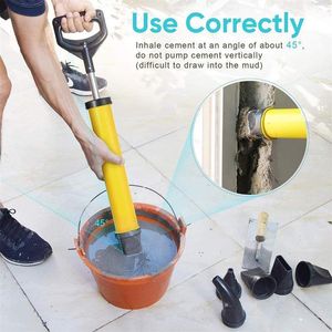 Caulking Gun High Quality Cement Lime Pump Grouting Mortar Sprayer Applicator Grout Filling Tools With 4 Nozzles 221128