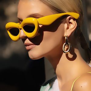 Sunglasses For Women Unique Candy Color Sexy Lip Y2k New Luxury Yellow Blue Gradient Sun Glasses Men Hip Hop Shades