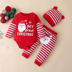 Clothing Sets My First Christmas Baby Girl Clothes Boy for Little Boys born Fall Toddler Autumn Set Unisex Suits Mother Kids 221125