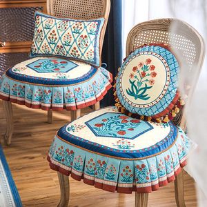 Chair Covers American Retro Cover Cushion Living Room Light Luxury Household Dining Table Seat Pastoral Style