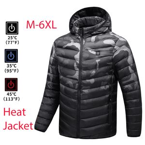 Men's Jackets Men Waterproof Heated USB Winter Outdoor Electric Heating Warm Sprot Thermal Coat Clothing Heatable Cotton 221124