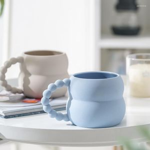 Tazze Tazza da caffè paffuta in stile moderno e minimalista da 300 ml Tazza in ceramica da tè per ufficio Coppia regalo personalizzato per la fidanzata