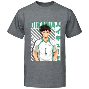 Рубашки мужские T Haikyuu Shirt Tooru Oikawa Мужские летние негабаритные футболки Haruku для средней школы Футболка с короткими рукавами и круглым вырезом Топы Camisetas Ooru Рубашки Ee Ops 311