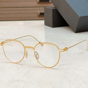 Design Retro-Vintage Concise Round Glasses Frame BM0002 Unisex in lega di titanio leggera Fullrim48-20-150 per custodia fullset per occhiali da vista
