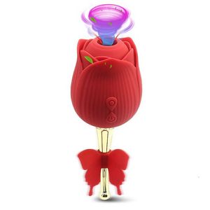 Sex toy massager with Butterfly Rose Sucking Vibrator 2 in 1 Nipple Oral Clitoral Suction Cup g Spot High Frequency Stimulator Toys for Women