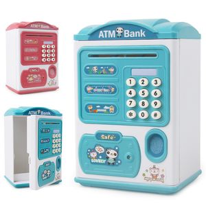 Caixas de armazenamento Bins dinheiro com impressão digital Piggy Bank eletrônico ATM Economia para moedas Cash Safe Senha de moeda Lock Lock Crianças 221128