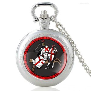 Pocket Watches High Quality Knights Templar Warrior On Horse Quartz Watch Vintage Men Women Pendant Necklace Gifts PA488 on Sale