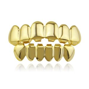 Grills dental Grillz New Fit Gold Gold Sier Plated Hip Hop dentes Grillz Caps Superior grade inferior para homens 2536 E3 Drop Deliver