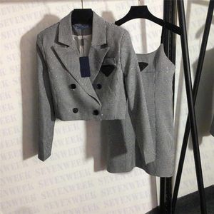 Women Suit Coats Dresses Two Piece Designer Plaid Womens Dress High Grade Clothing Ladies Party Sexy Skirts