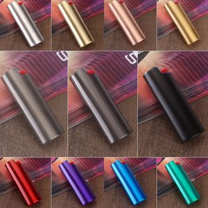 Colorful Smoking Metal Replaceable Inside Lighter Case Sheath Casing Shell Protection Sleeve Portable Innovative Design Dry Herb Tobacco Cigarette Holder