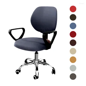 Sandalye Katı Bilgisayar Kapağı Ofis Sandalyeleri 1/2/4/6 PCS Düz Elastik Streç spandeks bölünmüş koltuk Universal Dütülü Artchair