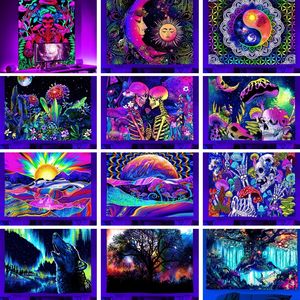 Wholesale Home decorate Tapestries Wall Hanging Black And White Walls Cloth Tapestries Decorative Illusory color Tapestry For BedroomLT189