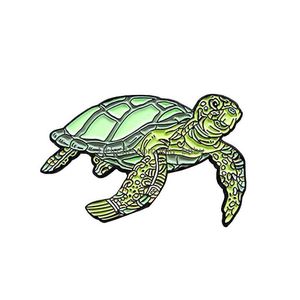 Pins spille fumetti Turtle verdi Spille di gelatine per donne Distintive per smalto animale ocean