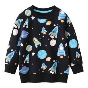 Pullover Jumping Meters Arvival Autumn Spring Boys Girls Sweatshirts Cotton Cotton Long Sleeve Children's Compley Hoodies Tops 221128