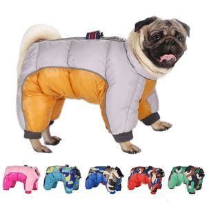 Abbigliamento per cani Addensare vestiti caldi per s Inverno Cucciolo Pet Cappotto Giacca Impermeabile Abbigliamento riflettente s Bulldog francese Carlino 221128