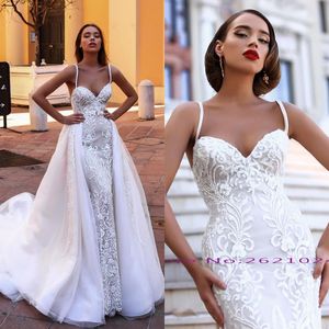 2023 Sexy New Boho Bridal A Свадебные платья с съемными кружевами поезда без спинка BC14758 GB1128