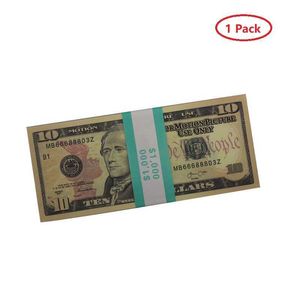 Вечеринка реплика Us Fake Money Kids играет на игрушечных или семейной бумаге Paper Copy Banknote 100pcs Практика Практика подсчета фильма Prop 20 долларов f208s 177jzp