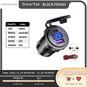 12V 48W USB Şarj Cihazı Su Geçirmez Soket PD Tip C ve QC3.0 Araba Teknesi Deniz Kamyonu için Port