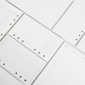 Holes Binder Notebook A5 A6 Inner Page Refill Papers Line Grid Dots To Do List Daily Weekly Monthly Planner Book Inside Paper