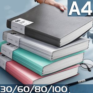 Arquivo Supplies A4 Plástico Plástico Pastas Binder Pastas Documentos Folheto de livreto 3060100 Páginas Organizador da mesa do aluno 221128