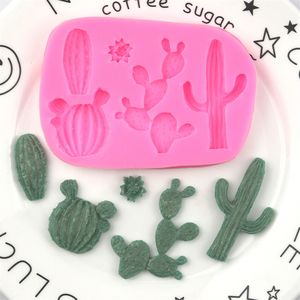 Olika form bulbous kaktus silikon mögel handgjorda fondantgummi pasta kakedekor hart konst hantverk bakning tillbehör mj1184