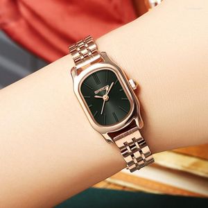 Wristwatches Sanda Fashion Square Women Watches Ladies Simple Steel Mesh Luxury Quartz Wristwatch Relogio Feminino