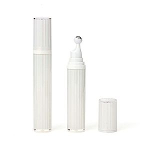 White Acrylic Roll on Bottle for Eye Cream 20ml Essence Eyes Serum Dispenser Roll-on Bottles with stainless steel Roller