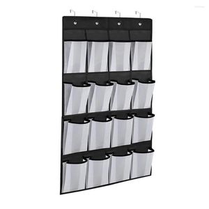 Storage Boxes 16 Breathable Mesh Pockets Over The Door Shoe Rack Hanging Organizer For Closet Holder Men Sneakers Women Heels