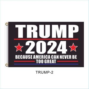 Banner Flags 19 Style 2024 Trump Biden Flag 90x150cm USA: s presidentval Polyester Pongee Material Flags Banners Drop Delivery DHXGE