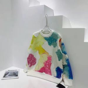 Projektantka mężczyzn Kobiety z kapturem kolorowy projekt graffiti swetry pullover długie rękawy swobodny odzież ubrania mody bluzy