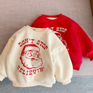 Pullover Christmas Children Sweter Zimowe ciepłe topy dla dzieci polar dziewczęta bluzy chłopców bluzy dziecięce ubrania odzieży wierzchniej 221125