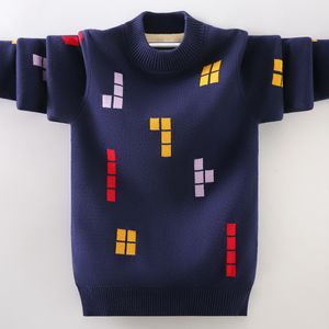 Pullover Children's Sweater Winter Boy's Clothing O-Neck Knitting Kids kläder Håll varma 221128