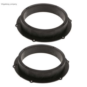 2st svarta 6,5 tums bilhögtalare Montering Distansadapter Ringar för VW Magotan Skoda Stereo Audio