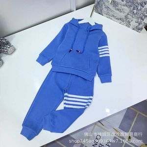 Designer Clothing Sets Seconds hair high set brother sister dress Spring autumn hooded sweater One word pocket splicing design casual sports men women's suit