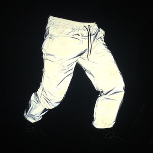 Men's Pants Brand Trousers Reflective Fluorescent Hip Hop Casual Sports Night light Joggers streetswear sweatpants 221124