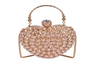 Roze Sugao dames avondkoppelingszak prachtige parel kristal kralen bruids bruidsfeesttassen crossbody handtassen nieuwe stijl handbag4112592