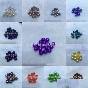 Wholesale Pearl 10Pcs Loose Mini Pearl 67Mm Baby Round Pearls Mixed Color Love Wish Freshwater 899 Q2 Drop Delivery Jewelry Dhgarden Dh6Dt