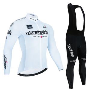 Cycling Jersey Sets Tour De Italy D ITALIA Set Premium AntiUV Long Sleeve Downhill Suits Autumn QuickDry Pro Racing Uniform