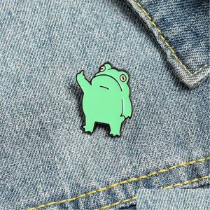 Pins Brooches Frog Enamel Brooches Pin For Women Fashion Dress Coat Shirt Metal Brooch Pins Badges Promotion Gift New Desig Dhgarden Dhhbt