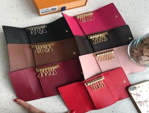 Keychain Wallets Multicolor Leather Key Holder Fashion CardHolder Card 6 Keys Wallet Men And Women Classic Cover Mini Pochette Pur7398011