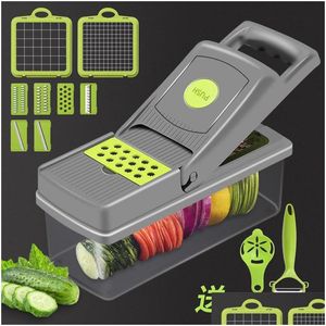 フルーツ野菜ツール新しいアップデートキッチンおろしゃっぽいチップスライサー野菜ツールmtifunctional shredded Hine Cheese Graters 2021 dhkyh