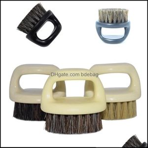 Party Favor Retro Finger Ring Brush Plastic Boar Brestles Elastic Cleaning Beard Modeling Ansiktliga Hållbara män Borstar Ankomst 2 4MX Dhryk