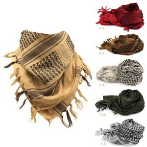 Scarves Shemagh Bandana Palestine Islamic Military Scarves Multifunction Tactical cotton head Scarf square Thicken Arabic Keffiyeh Wrap 221128