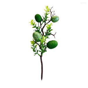 Decorative Flowers Easter Egg Cuttings Plastic Plant Diy Craft Supplies Multifunctional Colorful Celebration Decoration 34cm Artificial