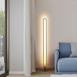 Floor Lamps Minimalist Vertical Led Lamp For Bedroom Bedside Living Room Iron Art Luxury Atmosphere Decor Light Fixture