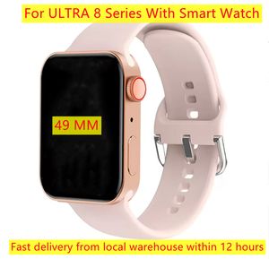 For Apple Watch Ultra 8 Series 49mm 1.99 Inch Screen Mixed Color Strap With Multifunction Smart Watch