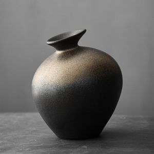 Vasen, glasiertes japanisches schwarzes Porzellan, antike Keramikvase, Zen-Kunst, Tischmöbel, antike Vase, Dekoration, Ornament 221126